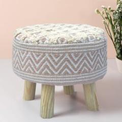 Knotsnpine Solid Wood Pouf