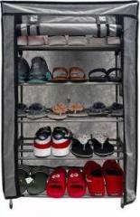 Konline 5 layer Shoe Stand Carbon Steel Collapsible Wardrobe