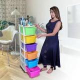 Kridha Multi Color 6 Layer Storage Drawer Organizer Plastic Free Standing Chest of Drawers