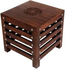 Krishna Art Sheesham Wood Beautiful Handmade Stool |Table for Office, Home| Outdoor | Solid Wood Dressing Table