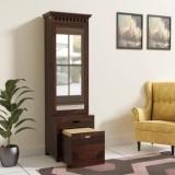 Krishna Wood Decor Sheesham Wood Dressing Table With Stool For Dressing Room/ Bedroom/ Kids Room || Solid Wood Dressing Table