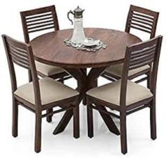 Krishna Wood Decor Sheesham Wood Rosewood 4 Seater Dining Table with Chairs for Living Room Solid Wood 4 Seater Dining Set