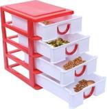 Kuber Industries Plastic 2 Pieces Four Layer Drawer Storage Cabinet Box CTKTC13106 Plastic Free Standing Cabinet