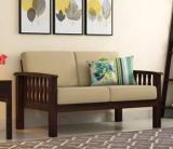 Kunjal Fueniture Sheesham Wood Sofa Fabric 2 Seater Sofa