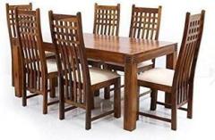 Kusum Handicraft Solid Wood 6 Seater Dining Set