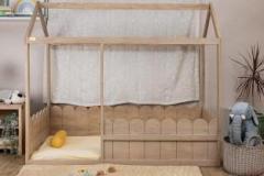 Lifestyle Furniture Bamboo Single Bed Solid Wood Single Bed