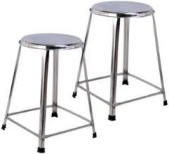 Lifetime Stools 21 Inch Pack of 2 Round Shape Stainless Steel Stool for Sitting Hospital/Clinic Stool