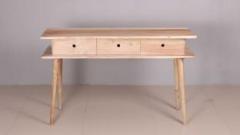 Lila Art And Crafts Bleached Acacia Solid Wood Console Table