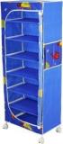 Little One's 7 Shelves Powder Coated Carbon Steel Collapsible Wardrobe