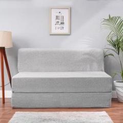 Little Smile 4X6 size for 2 Person Moshi Fabric Washable Cover 2 Seater Single Foam Fold Out Sofa Cum Bed