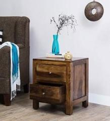 Loonart Solid Sheesham Wood Bed Side Table For Bed Room / Living Room / Hotel. Solid Wood Bedside Table