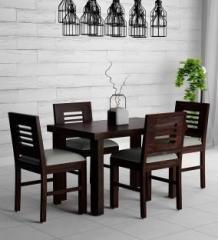 Loonart Solid Sheesham Wood Four Seater Dining Set For Dining Room, Caf . Solid Wood 4 Seater Dining Set