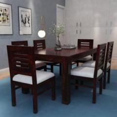 Loonart Solid Sheesham Wood Six Seater Dining Set For Dining Room, Caf . Solid Wood 6 Seater Dining Set