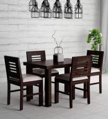 Loonart Solid Wood Four Seater Dining Set For Dining Room / Reataurant Solid Wood 4 Seater Dining Table