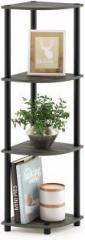 Luhi 4 Tier Corner Shelf, Storage Wall Corner Bookshelf Corner Storage RackShelves Engineered Wood Corner Table