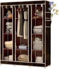 Lyzoo C2 Wood Print Carbon Steel Collapsible Wardrobe