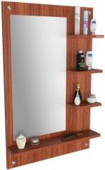 Madhuran Engineered Balleza Without Hook Wood Dressing Mirror, Wall Mount Vanity Mirror Engineered Wood Dressing Table