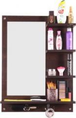 Madhuran Engineered Wood Mirror With Shelf Wenge Glass Dressing Table