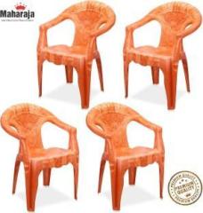 Maharaja Flora for Home, Office | Comfortable | Arm Rest | Bearing Capacity up to 200 Kg Plastic Outdoor Chair