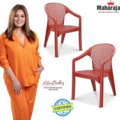 Maharaja Galaxy for Home, Office | Comfortable | Arm Rest | Bearing Capacity up to 200 Kg Plastic Outdoor Chair