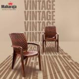 Maharaja Plastic Chair For Home, Office Chair With Arm Rest |Bearing Capacity Up To 200Kg Plastic Outdoor Chair