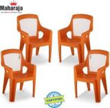 Maharaja Safari 114 for Comfortable | Arm Rest | Bearing Capacity upto 200Kg Plastic Outdoor Chair