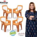 Maharaja Safari 114 Plastic Chair for Home, Office, Living Room | Heavy Duty | Armrest Plastic Outdoor Chair