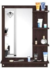 Malbro Dressing Table With Mirror/Dressing Wall Mirror with Shelves for Living/Bedroom Engineered Wood Dressing Table