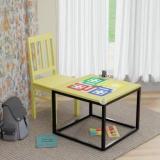 Mamta Home Furniture Solid Wood Ludo Table With Chair For Kids Room Solid Wood Activity Table