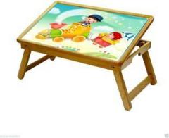 Mayumi Multipurpose Foldable Study Table / Kids Activity Table / Laptop Table With an ELEGANT CARTOON PRINT 3 Solid Wood Activity Table