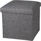 Medigo Cube Shape Sitting Stool with Storage Box Living Foldable Storage Stool