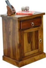 Meera Handicraft Natural Solid Sheesham Wood Brown Bed Side Table Pre Assambled Solid Wood Bedside Table