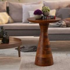 Metalsmith Elegant Wooden Side Table For Indoor, Outdoor, Home And Office, Solid Wood End Table