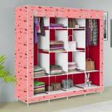 Mezire 12 Layer 3 Door Printed PP Collapsible Wardrobe