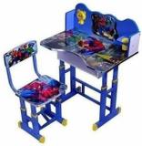 Mlu New MDF Kids Desk, Kids Study table with chair Blue Metal Desk Chair