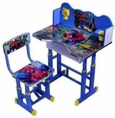 Mlu New MDF Kids Desk, Kids Study table with chair Blue Metal Desk Chair