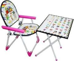 Mm Toys Multipurpose Folding Table Chair Set Gift 2 3 4 Year Old Kids Print Metal Activity Table