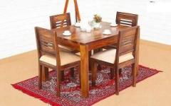 Mmr Funiture Wooden Dining Table set Solid Wood 4 Seater Dining Table