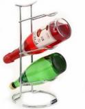 Mochen Stainless Steel Three Bottle Bar Rack Storage Organizer For Kitchen Countertops, Pantry, Fridge Stores Wine, Beer, Pop/Soda, Water Bottles 3 Levels, Holds 3 Bottles Stainless Steel Bottle Rack