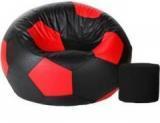 Mofaro XXL Classy Football Bean Bag With Stylish Foot Stool Bean Bag With Bean Filling