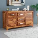 Moonwooden Wooden Storage Tv Cabinet for Home Furniture Solid Wood Free Standing Sideboard