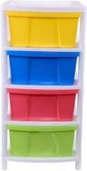 N H Enterprise 4 Compartment Multipurpose Plastic Free Standing Cabinet