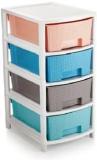 N H Enterprise Modular 4 Layer Drawer Storage Organizer for Home/Bedroom/Beauty Parlour and Kitchen Plastic Free Standing Chest of Drawers