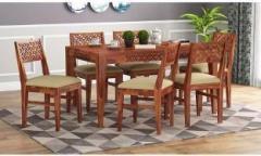 Natraj Exports Solid Wood 6 Seater Dining Table