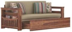 Navya Handicraft 3 Seater Single Solid Wood Pull Out Sofa Cum Bed