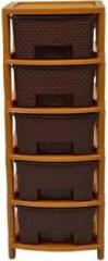 Neeleshwari Multipurpose 5 Layers Modular Drawer System Organizer Rack Plastic Free Standing Chest of Drawers