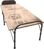 Nikota Enterprises Round Metal Plywood Folding bed with Bedhead Engineered Wood Single Bed