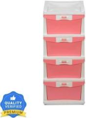 Nilkamal 4 Layer Chest of Storage Drawers Home|Office|Hospital|Parlor|School|Doctors|Kids Plastic Free Standing Chest of Drawers