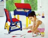 Nilkamal Apple Junior Study Table And Chair Set With Storage For Stationary Plastic Desk Chair