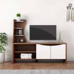 Nilkamal Caspian Wall Unit | Spacious Shelves, Cabinet | White Engineered Wood TV Entertainment Unit